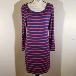 Old Navy Striped Blue Red T-Shirt Dress